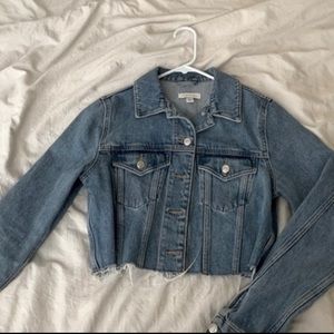 Topshop, blue denim cropped jacket!